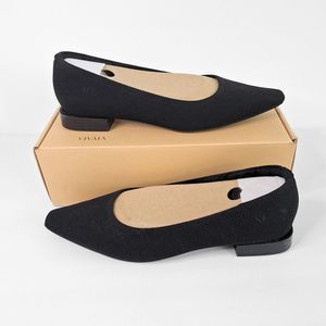 Vivaia Pointed Toe Flats, Small Square-Toe Heels (Minnie), Size 7.5, EUC